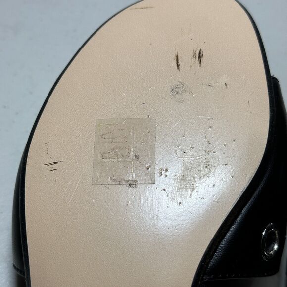 Marion Parke Black Cora Padded Leather Slide Sandal Shoes Women's 4.5-5/35 NWOB - Picture 13 of 15